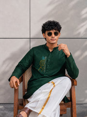 Paul Berg Short Kurta – Lord Krishna Stone Work
