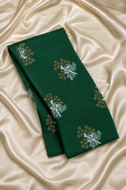 Self Print Vichitra Silk Fancy Saree