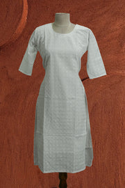 Schiffli Embroidered Cotton Long Top