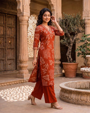 Women’s Co-Ord Set – Sequins with Floral Print