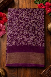 Traditional Bandhani Print Saree with Metallic Zari Trim