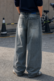 Par-Swam Super Wide Leg Shaded Baggy Jeans