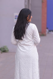 Schiffli Embroidered Cotton Long Top