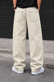 Denrock Classic Plain Wide Leg Baggy Jeans