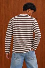 Retro Striped Boxy Fit Long-Sleeve T-Shirt