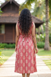 Printed Rayon Long Top with Button Work