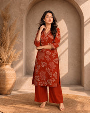 Women’s Co-Ord Set – Sequins with Floral Print