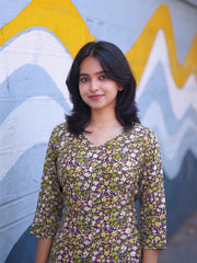 Floral Printed Rayon Long Top