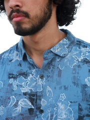 Men Regular Fit Rayon Printed Half Sleeve Casual Shirt - 349/-