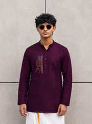 Paul Berg Short Kurta – Lord Krishna Stone Work