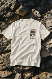 Graphic Printed Threadwork Cotton T-Shirt