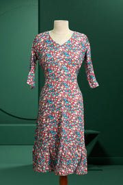 Floral Printed Rayon Long Top