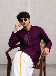 Paul Berg Short Kurta – Lord Krishna Stone Work