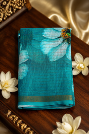 Digital Print Zari Border Fancy Saree