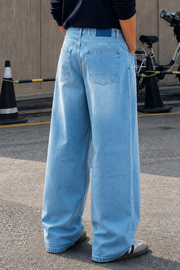 Par-Swam Super Wide Leg Shaded Baggy Jeans