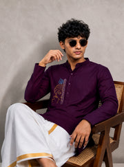 Paul Berg Short Kurta – Lord Krishna Stone Work