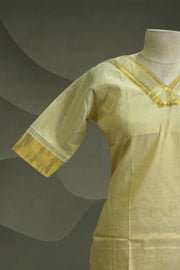 Kerala Grace Kasavu Long Top