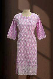 Classic Thread Embroidered Cotton Long Top
