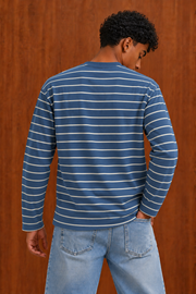 Retro Striped Boxy Fit Long-Sleeve T-Shirt