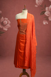 Silk Churidar Material – Golden Thread Work with Sequins