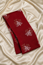 Self Print Vichitra Silk Fancy Saree