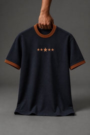 Men's  Graphic Ringer Five Sleeve T-Shirt