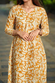Classic Cotton Printed Long Top