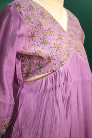 Embroidered Maternity Long Top