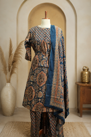 Kalamkari Grace Cotton Churidar Set