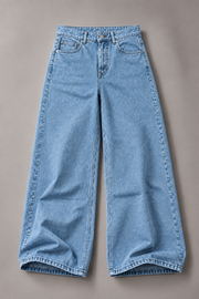 Denrock Classic Plain Wide Leg Baggy Jeans