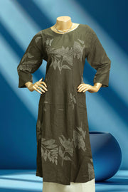 Women's  Floral Printed Straight Kurti