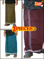 Combo Cotton Dhoti - Buy 3 @237