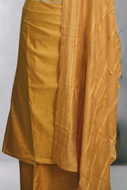 Silk Churidar Material – Golden Thread Work with Sequins