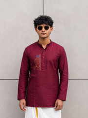 Paul Berg Short Kurta – Lord Krishna Stone Work