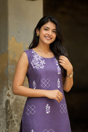 Floral Essence Georgette Long Top