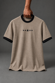 Men's  Graphic Ringer Five Sleeve T-Shirt