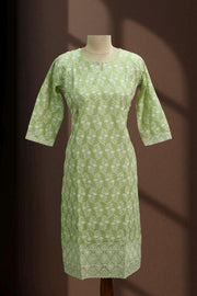 Classic Thread Embroidered Cotton Long Top
