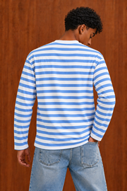 Retro Striped Boxy Fit Long-Sleeve T-Shirt
