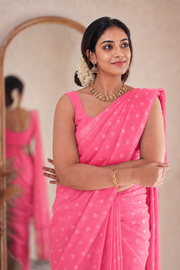 Silver Butta Shimmer Saree