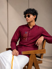 Paul Berg Short Kurta – Lord Krishna Stone Work