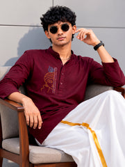 Paul Berg Short Kurta – Lord Krishna Stone Work