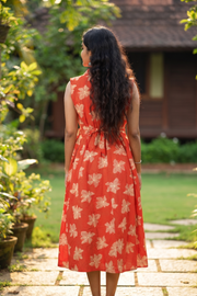 Printed Rayon Long Top with Button Work