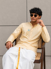 Paul Berg Short Kurta – Lord Krishna Stone Work