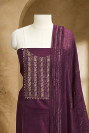 Silk Churidar Material – Golden Thread Work with Sequins