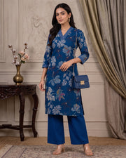 Women’s Co-Ord Set – Sequins with Floral Print