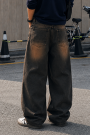 Par-Swam Super Wide Leg Shaded Baggy Jeans