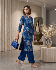 Women’s Co-Ord Set – Sequins with Floral Print