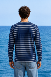 Men's Striped Long-Sleeve T-Shirt