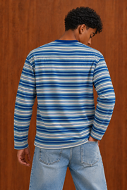 Retro Striped Boxy Fit Long-Sleeve T-Shirt