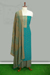 Graceful Cotton Churidar Material – Floral Elegance with Sequin Touch